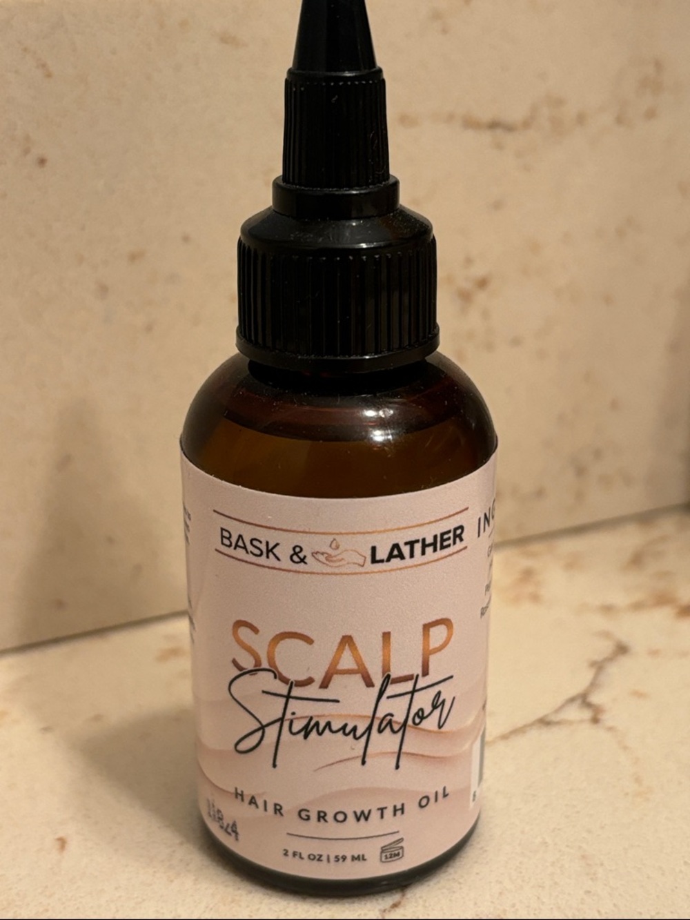 Bask & Lather Scalp Stimulator Hair Growth Oil NEW